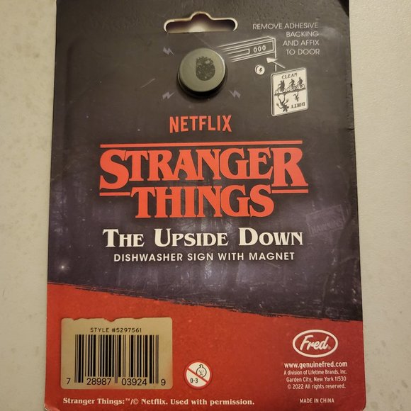 Fred Stranger Things Magnetic Dishwasher Sign clean/dirty The Upside Down - Picture 4 of 4